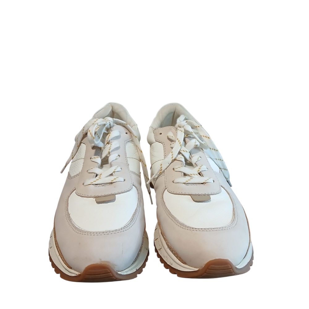 Madewell White/ Beige Leather Athletic Shoes Sneakers 9.5 M Kick Off Trainers